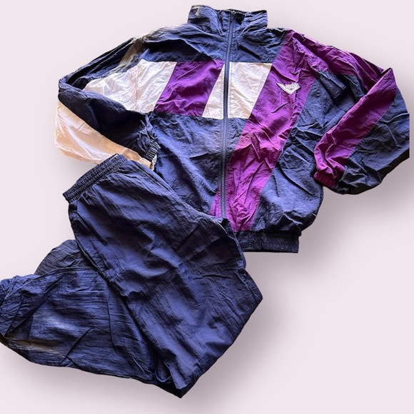 VTG 80s Retro PONY Color Block Windbreaker Pants Set - Picture 4 of 13